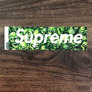 Supreme skull sticker, glow in the dark